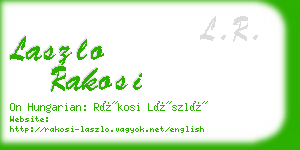 laszlo rakosi business card